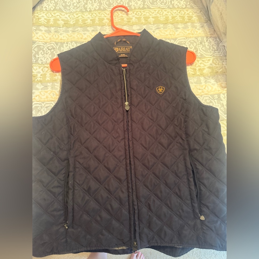 Ariat Dark Quilted Vest with Logo